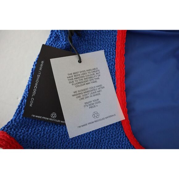 It’s Now Cool Women's Sz Large Blue/Red The Showtime Duo One-Piece Swimsuit - Picture 4 of 9